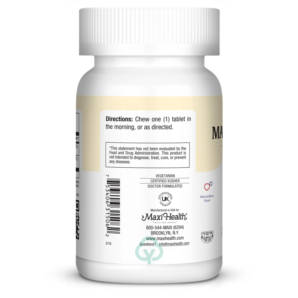 Maxi Health Chewable B12 5000 60 Chews Abundant Energy