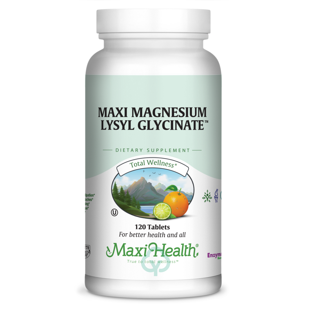 Maxi Health Magnesium Lysyl Glycinate 120 Tabs Total Wellness