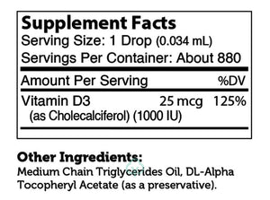 Zahler Vitamin D3 1000 Iu (1Oz.) 30Ml Liquid General Health