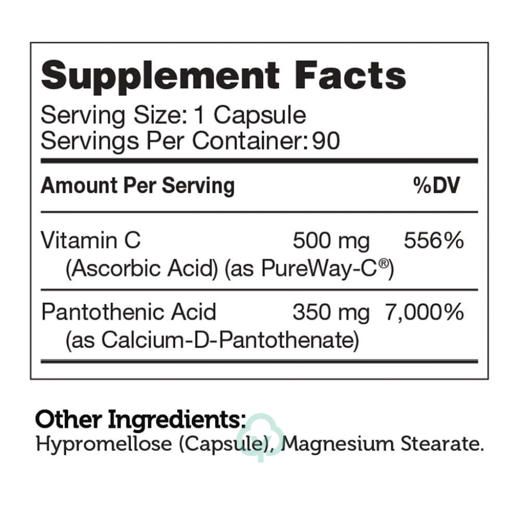 Zahler Pantothenic Acid +C (90) Capsules General Health